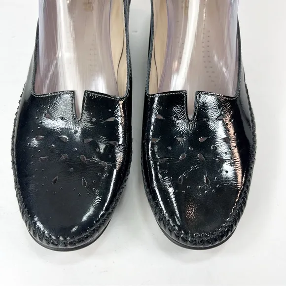 SAS Sonyo Slip On Heel Black Patent Leather size 10 Wide