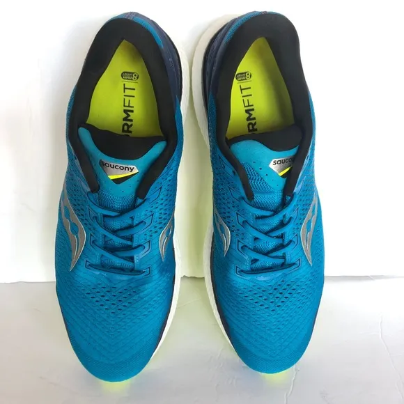 Saucony 5 Triumph 18 Blue Green Mens Athletic Running Shoes 14