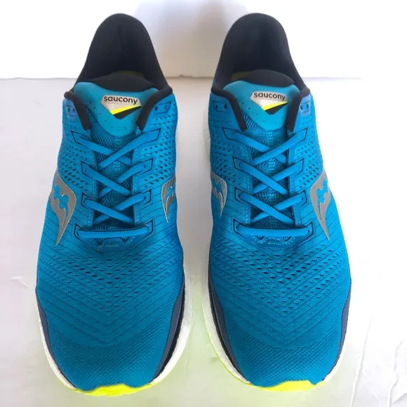 Saucony 5 Triumph 18 Blue Green Mens Athletic Running Shoes 14