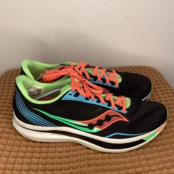Saucony Endorphin Pro Mens Sz 13 Speed Running Race Day Shoes Carbon Fiber Black