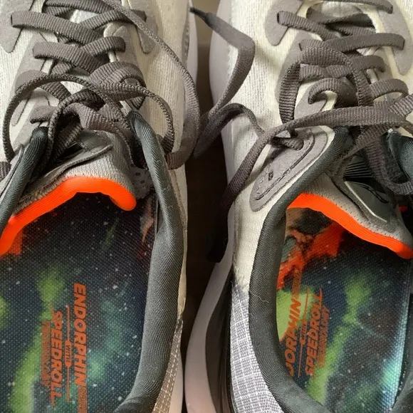 Saucony Endorphin Speedroll Running Shoes Lightweight Gray Orange Mens 12
