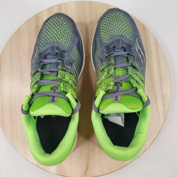 Saucony Freedom ISO 2 Gray Slime Athletic Running Shoes S20440-4 Men US 9