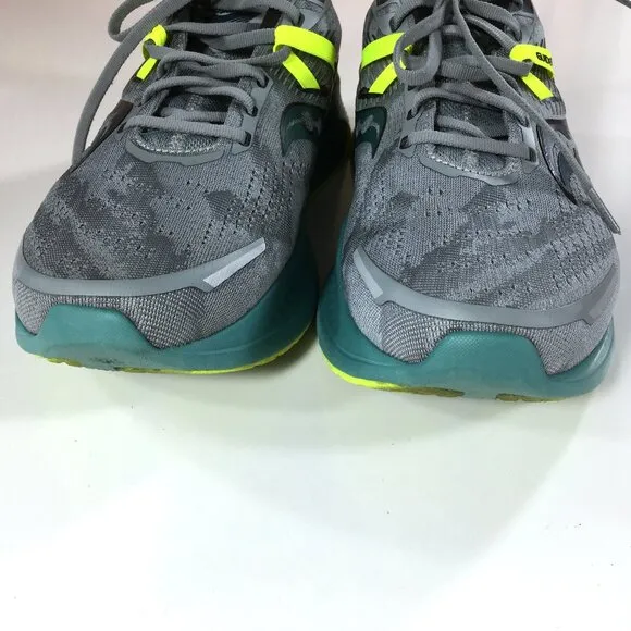 Saucony Guide 16 Running Shoes Mens Size 12 Gray Yellow Green S20810-15