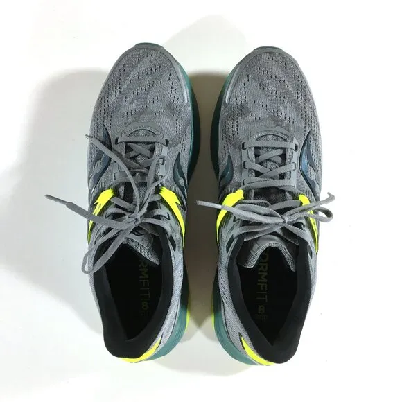 Saucony Guide 16 Running Shoes Mens Size 12 Gray Yellow Green S20810-15