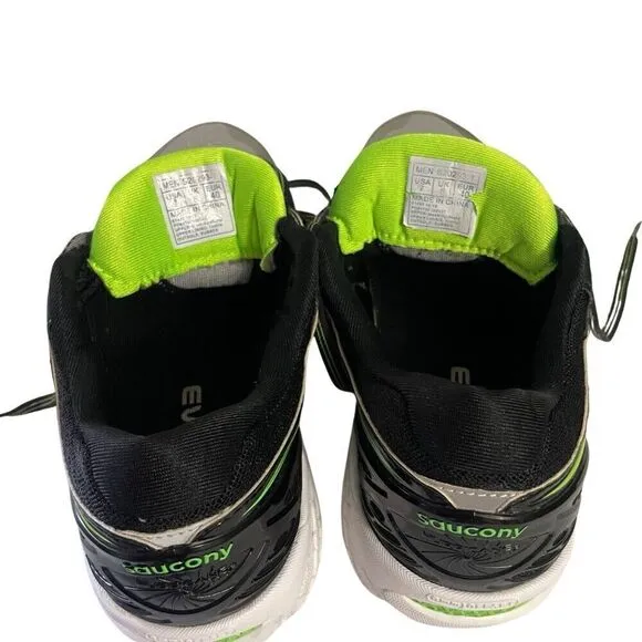 Saucony Hurricane Iso 2 Everun Running Shoes Mens Size 7 Silver Green Sneakers