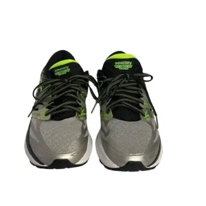 Saucony Hurricane Iso 2 Everun Running Shoes Mens Size 7 Silver Green Sneakers
