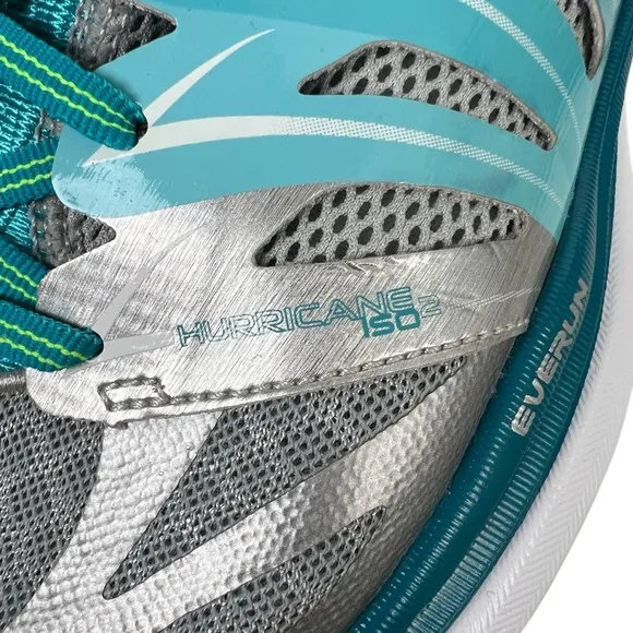 Saucony Hurricane ISO 2 Shoes Womes Size 10 Running Green Silver S10294-1 Wide