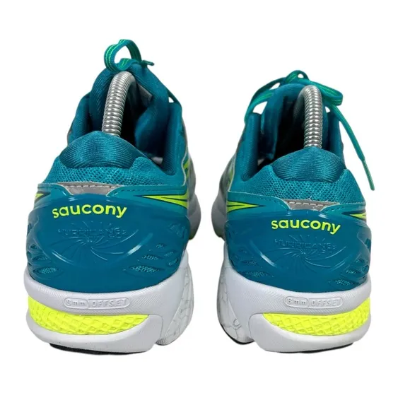 Saucony Hurricane ISO 2 Shoes Womes Size 10 Running Green Silver S10294-1 Wide