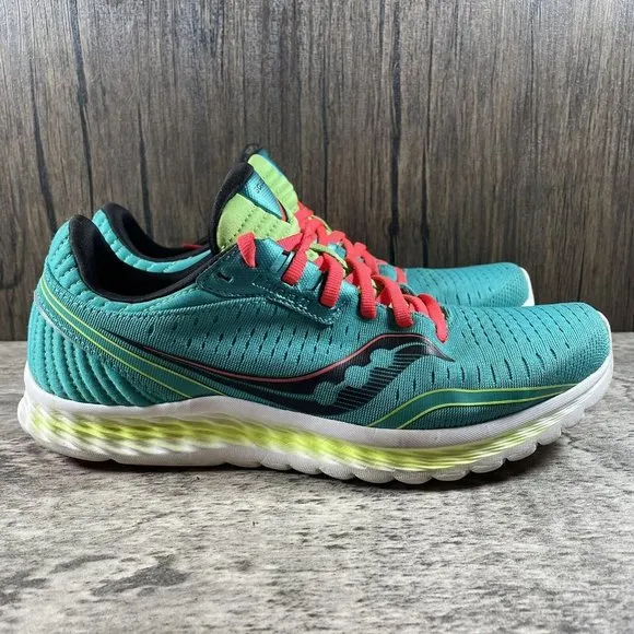Saucony Kinvara 11 Women's Running Shoes Sneakers Teal Size 9 S10551-10