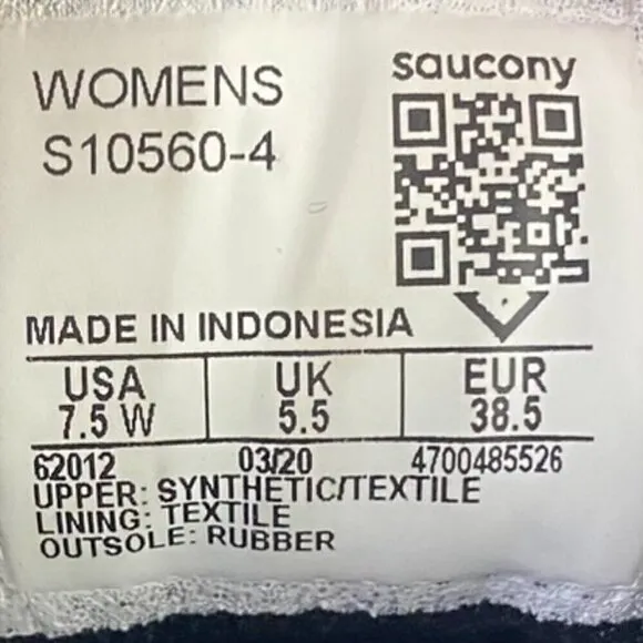 Saucony Women's Cohesion 13 Black Running Sneaker Shoes Size 7.5