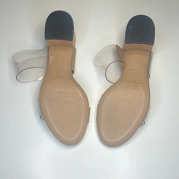 Schultz - Victorie Vinyl &amp; Suede Mules Sandal with Block Heel Women Size 6.5B