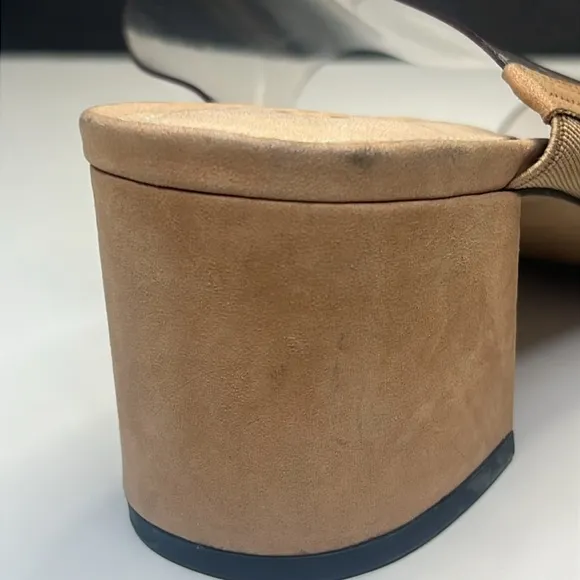 Schultz - Victorie Vinyl &amp; Suede Mules Sandal with Block Heel Women Size 6.5B