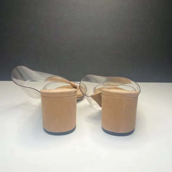 Schultz - Victorie Vinyl &amp; Suede Mules Sandal with Block Heel Women Size 6.5B