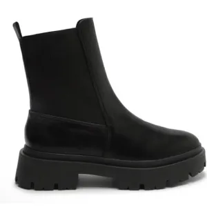 Schutz Billie Casual‎ Black Leather Boot Womens 8.5 Evereve New