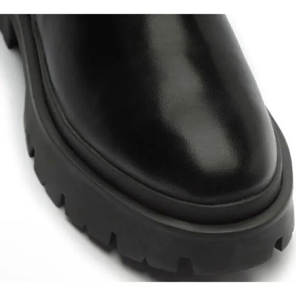 Schutz Billie Casual‎ Black Leather Boot Womens 8.5 Evereve New