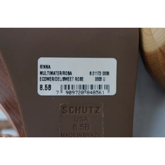 SCHUTZ RINNA MULE IN ROSE. Size 8.5