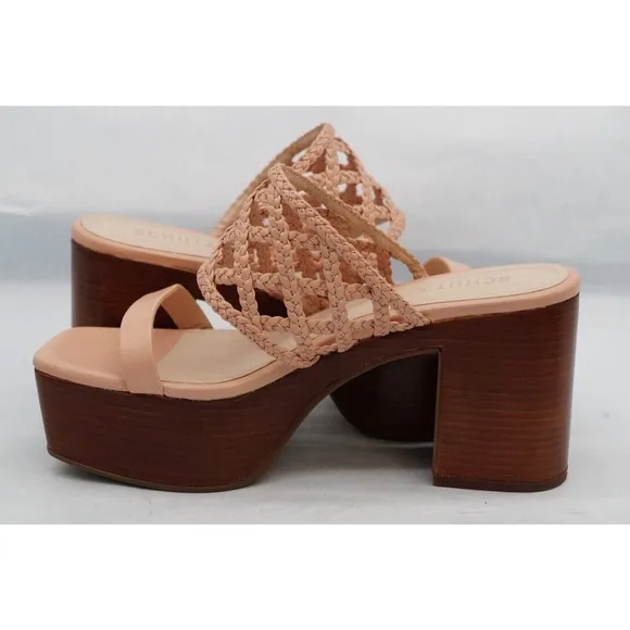 SCHUTZ RINNA MULE IN ROSE. Size 8.5