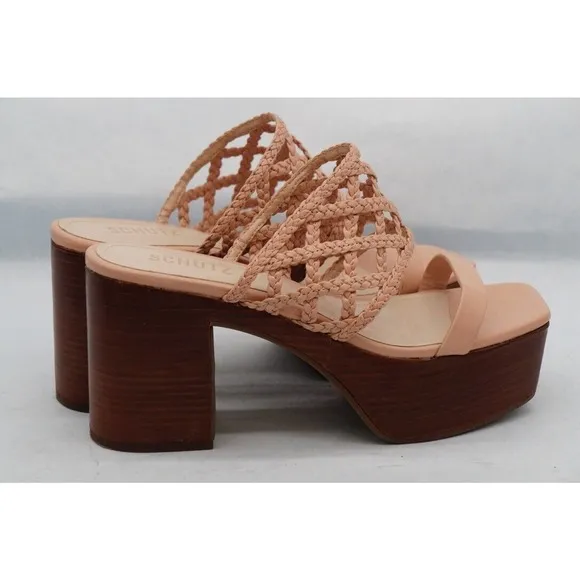 SCHUTZ RINNA MULE IN ROSE. Size 8.5