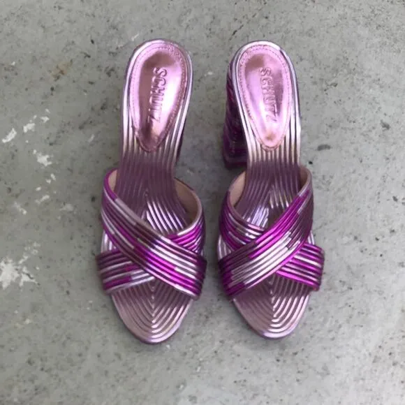 Schutz Metallic Mules