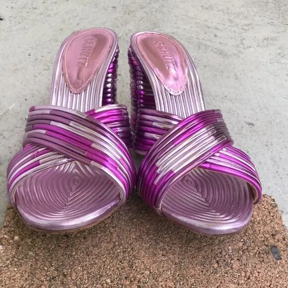 Schutz Metallic Mules