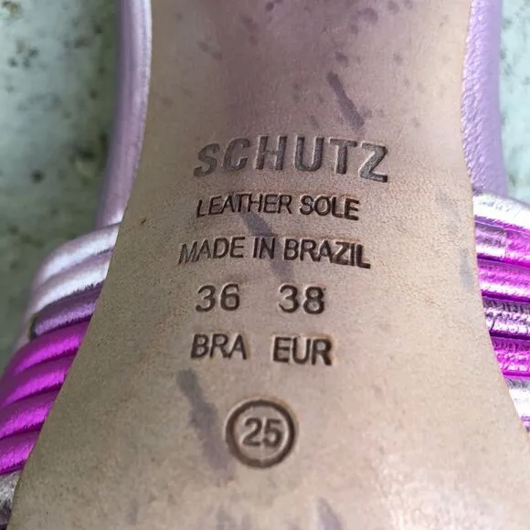 Schutz Metallic Mules