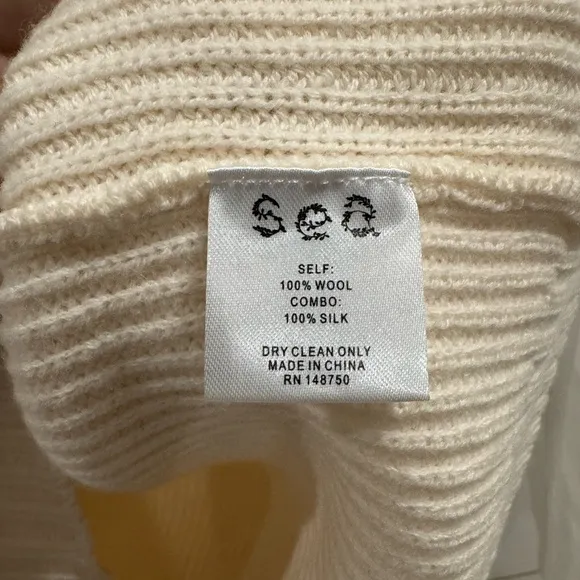 Sea James cream organza sleeve sweater
