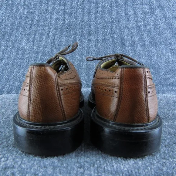 Sears 74607 Men Wingtip Oxfords‎ Shoes Brown Leather Lace Up Size 9 Medium