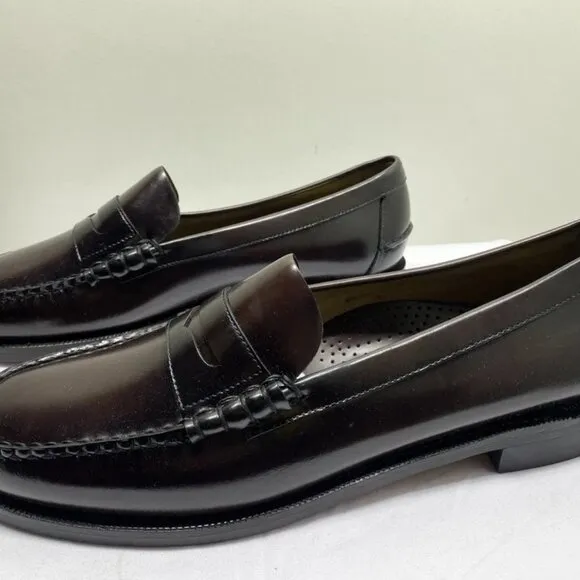 Sebago Classic Dan Loafers Burgundy Leather Size 14W Slip-On Waterproof