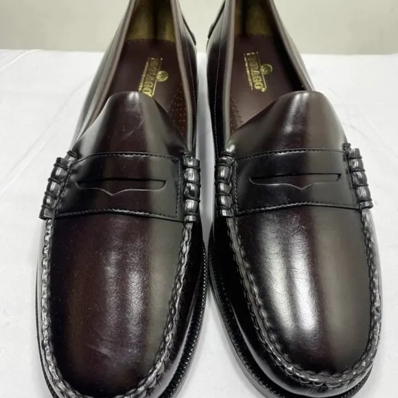 Sebago Classic Dan Loafers Burgundy Leather Size 14W Slip-On Waterproof