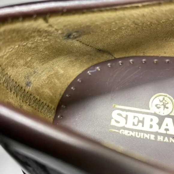 Sebago Classic Dan Loafers Burgundy Leather Size 14W Slip-On Waterproof