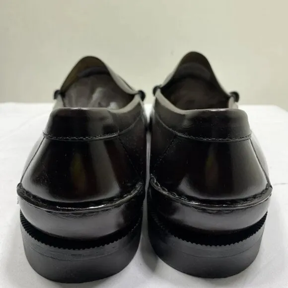 Sebago Classic Dan Loafers Burgundy Leather Size 14W Slip-On Waterproof