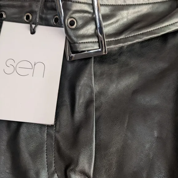 SEN vegan leather pencil skirt
