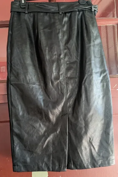 SEN vegan leather pencil skirt