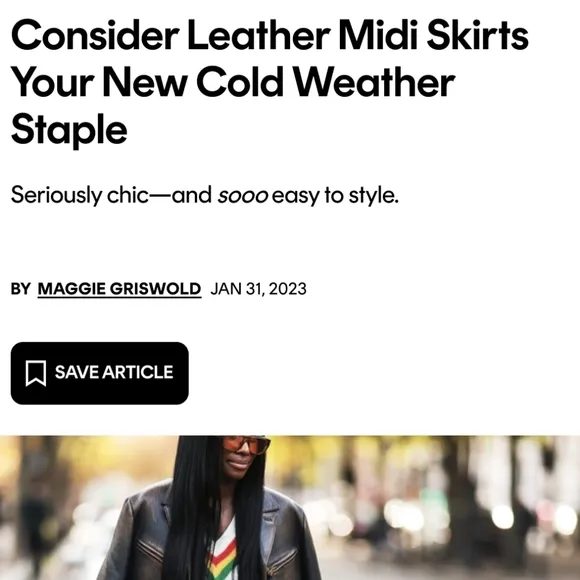 SEN vegan leather pencil skirt