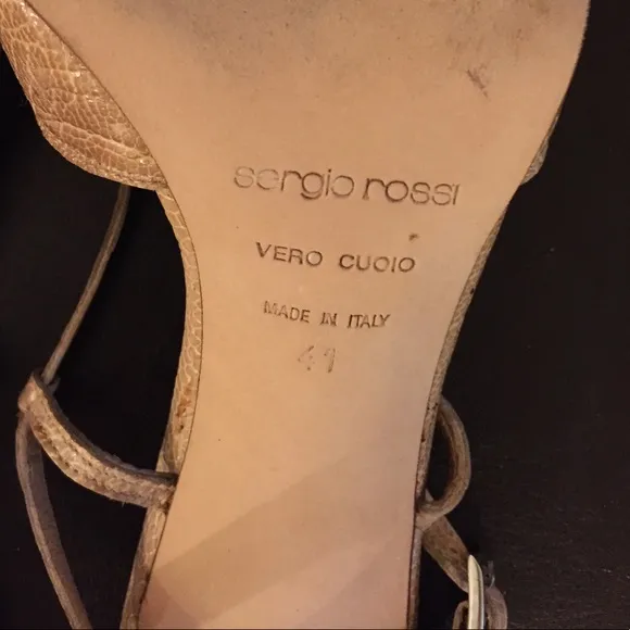 Sergio Rossi Leather Slingback Heels, Runs Small