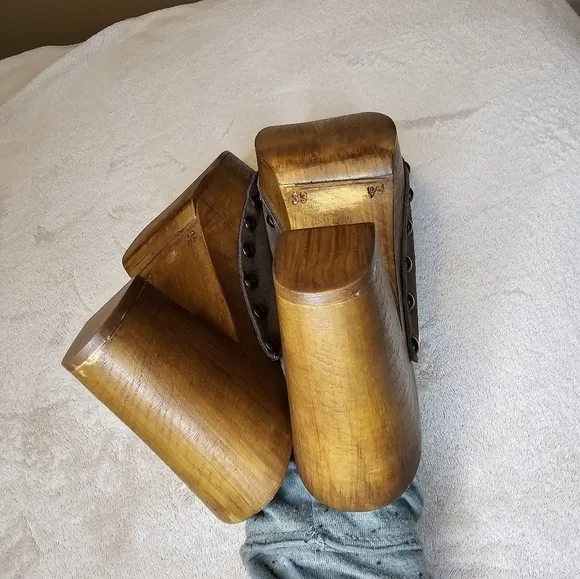Sesto Meucci Wooden Clog Mules Size 8