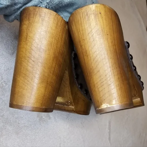Sesto Meucci Wooden Clog Mules Size 8