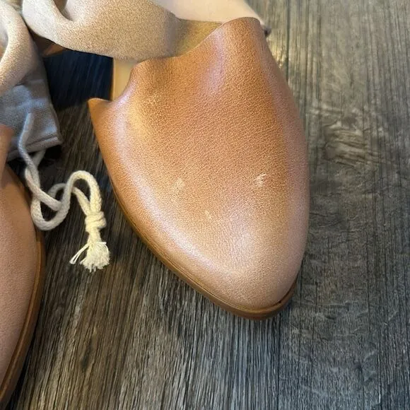 Sevilla Smith Neutrals Mariyah Leather Mules With Twist Detail Brown EU 39/US 8