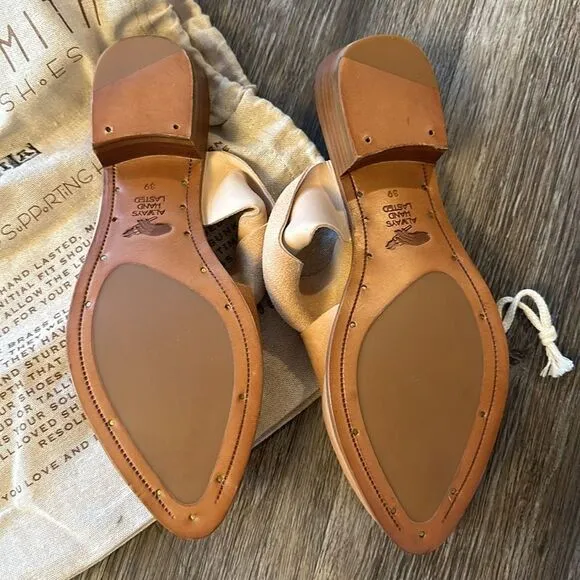 Sevilla Smith Neutrals Mariyah Leather Mules With Twist Detail Brown EU 39/US 8