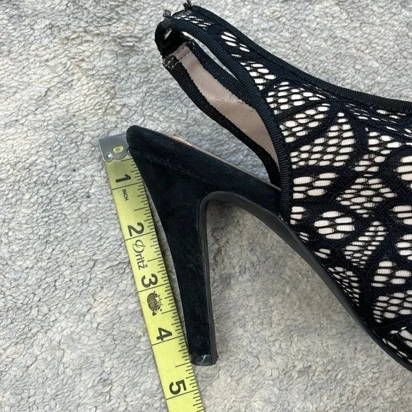 Seychelles Anthropologie Bobbin Lace Pumps Peep Toe Bow Girly Sz 8