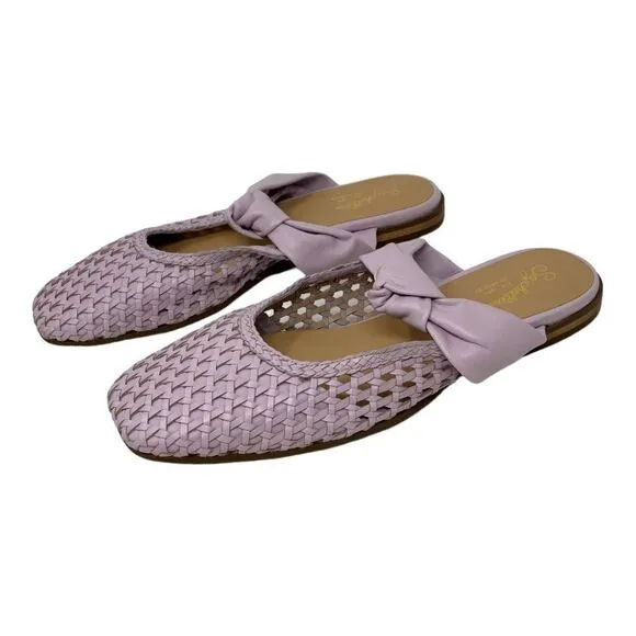Seychelles Art Deco Leather Slip On Flat Mules Size 9 NWT $159 MSRP