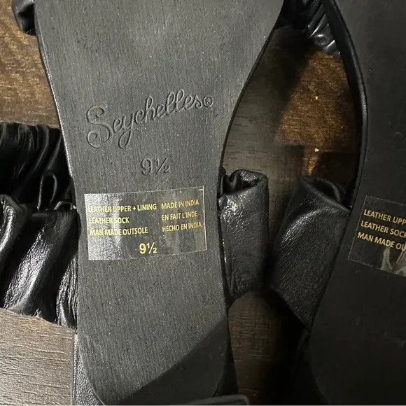 SEYCHELLES Black Leeward Mules Sz 9.5