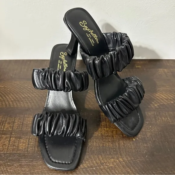SEYCHELLES Black Leeward Mules Sz 9.5