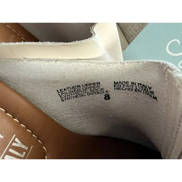 Seychelles Clogs Size 8 Ivory White Leather Chunky Platform Studded Boho Rodeo
