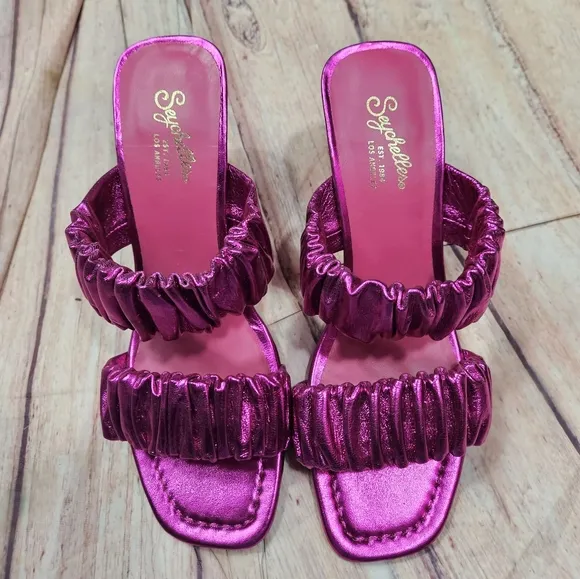 Seychelles | Leeward Metallic Fuscia Pink Heels NEW / W Box