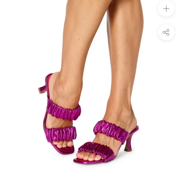 Seychelles | Leeward Metallic Fuscia Pink Heels NEW