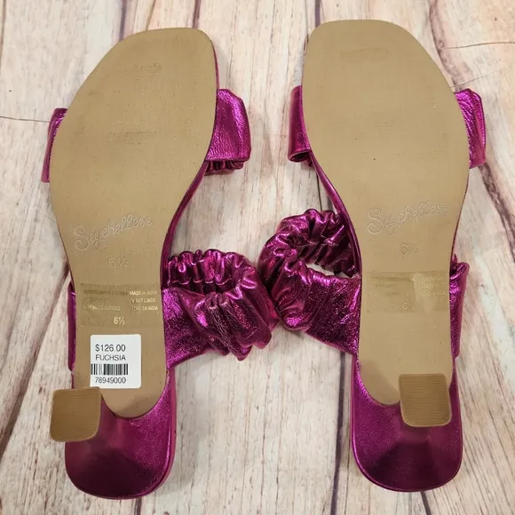 Seychelles | Leeward Metallic Fuscia Pink Heels NEW