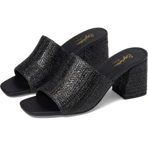 Seychelles Raffia Heeled Mules Adapt Black‎ Raffia SIZE 9 NIB