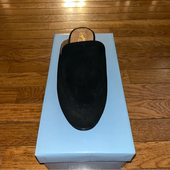 Seychelles Suede Between Us Flat Mules Black Suede Women’s Size 13 NEW