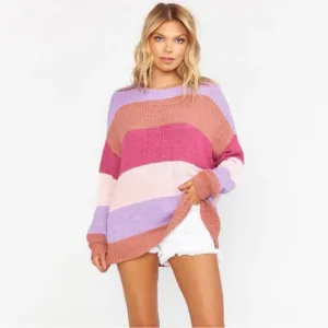 Show me your mumu Woodsy knit sweater in Sunset stripe Size XS
